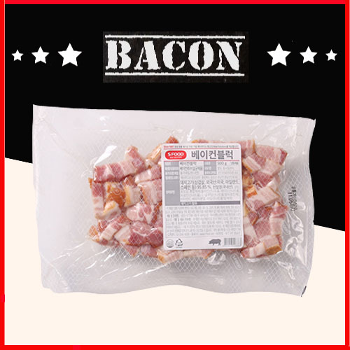 에쓰푸드 베이컨 블럭 500